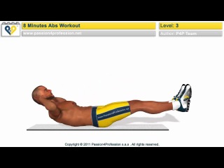 8 minutes of effective abs exercises (level 3)